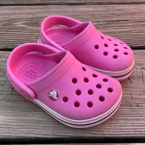{Crocs} baby crocband pink size 5